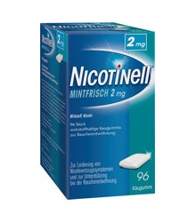 Nicotinell MintFrisch 2mg wirkstoffhaltige Kaugummis zur Raucherentwöhnung
