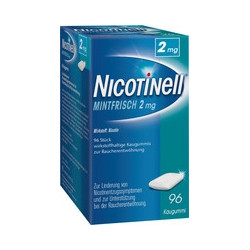 Nicotinell MintFrisch 2mg wirkstoffhaltige Kaugummis zur Raucherentwöhnung