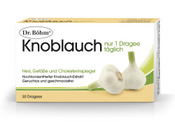 Dr. Böhm<sup>®</sup> Knoblauch nur 1 Dragee täglich