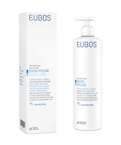 Eubos Wasch- und Duschemulsion BLAU flüssig Flasche