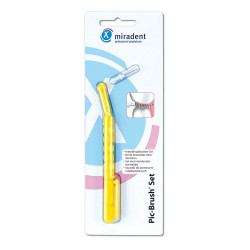 Miradent Interdental Set Gelb Halter + Bürste