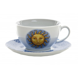 Sonnentor Porzellan-Teetasse Sonne mit Untertasse