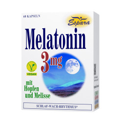 Espara Melatonin 3mg mit Hopfen und Melisse Kapseln