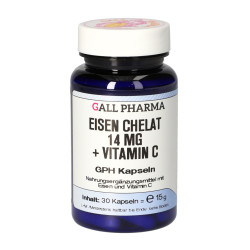 Eisen Chelat 14 mg + Vitamin C GPH Kapseln