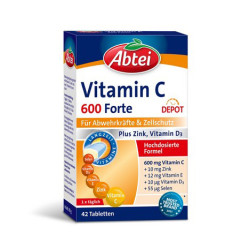 Abtei Vitamin C 600 Forte + Zink Depot Tabletten