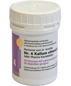 Schüssler Kautabletten Li4 Kalium chloratum D6