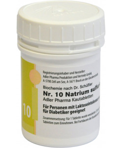 Schüssler Kautabletten Li10 Natrium sulfuricum D6