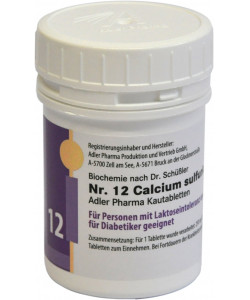 Schüssler Kautabletten Li12 Calcium Sulfuricum D6