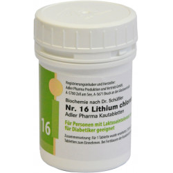 Schüssler Kautabletten Li16 Lithium chloratum D12