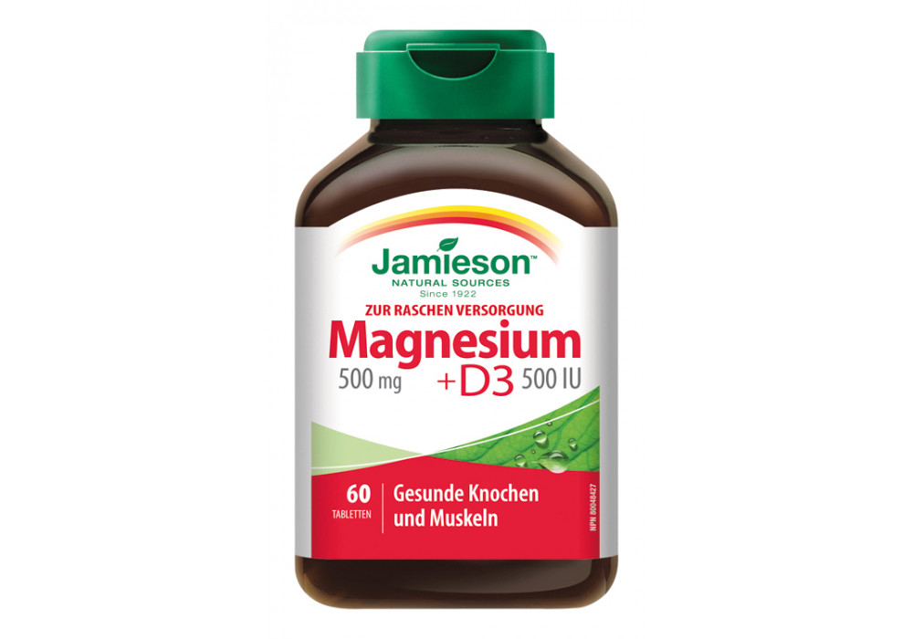 Jamieson Magnesium 500mg + D3 500 IU Tabletten Apotheke zur