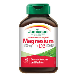 Jamieson Magnesium 500mg + D3 500 IU Tabletten