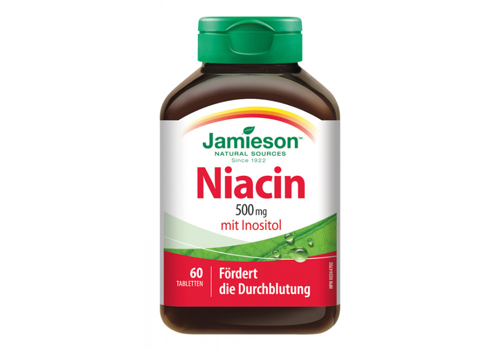 Jamieson Niacin 500mg mit Inositol Tabletten Apotheke zur Universität