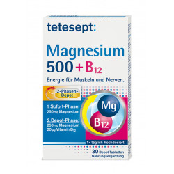 Tetesept Magnesium 500 + B12 Tabletten