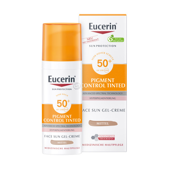 Produktbild Eucerin Pigment Control Tinted Face Sun Gel-Creme LSF50+ Mittel