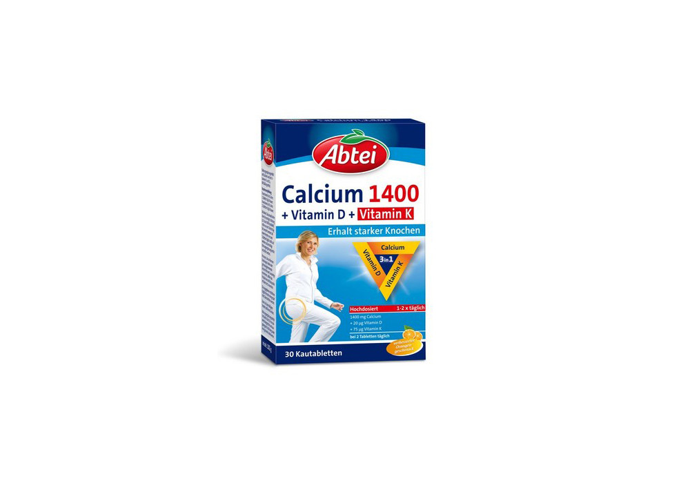 Abtei Calcium 1400 + D3 + K Kautabletten Apotheke zur Universität Wien