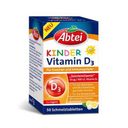 Abtei Kinder Vitamin D3 Schmelztabletten